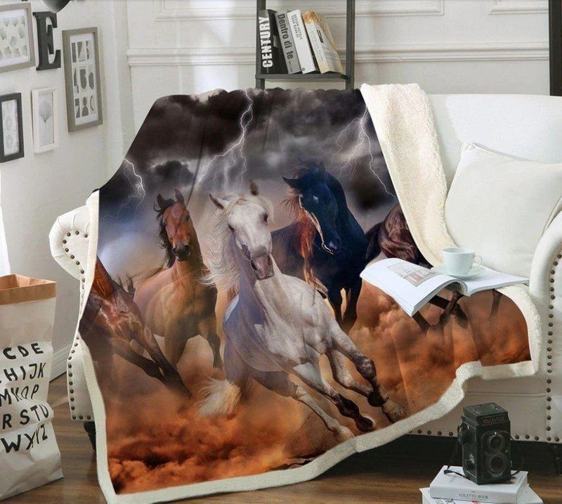 Wild Horse Premium Comfy Sofa Throw Blanket