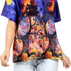 Witch Pumpkin Scary Skull Halloween Hawaiian Shirt
