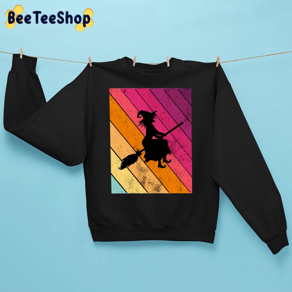 Witches Flying On Their Broom Halloween Unisex Sweatshirt