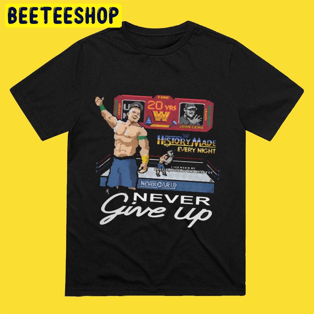 Wwe Shop Never Give Up John Cena 20 Years Unisex T-Shirt