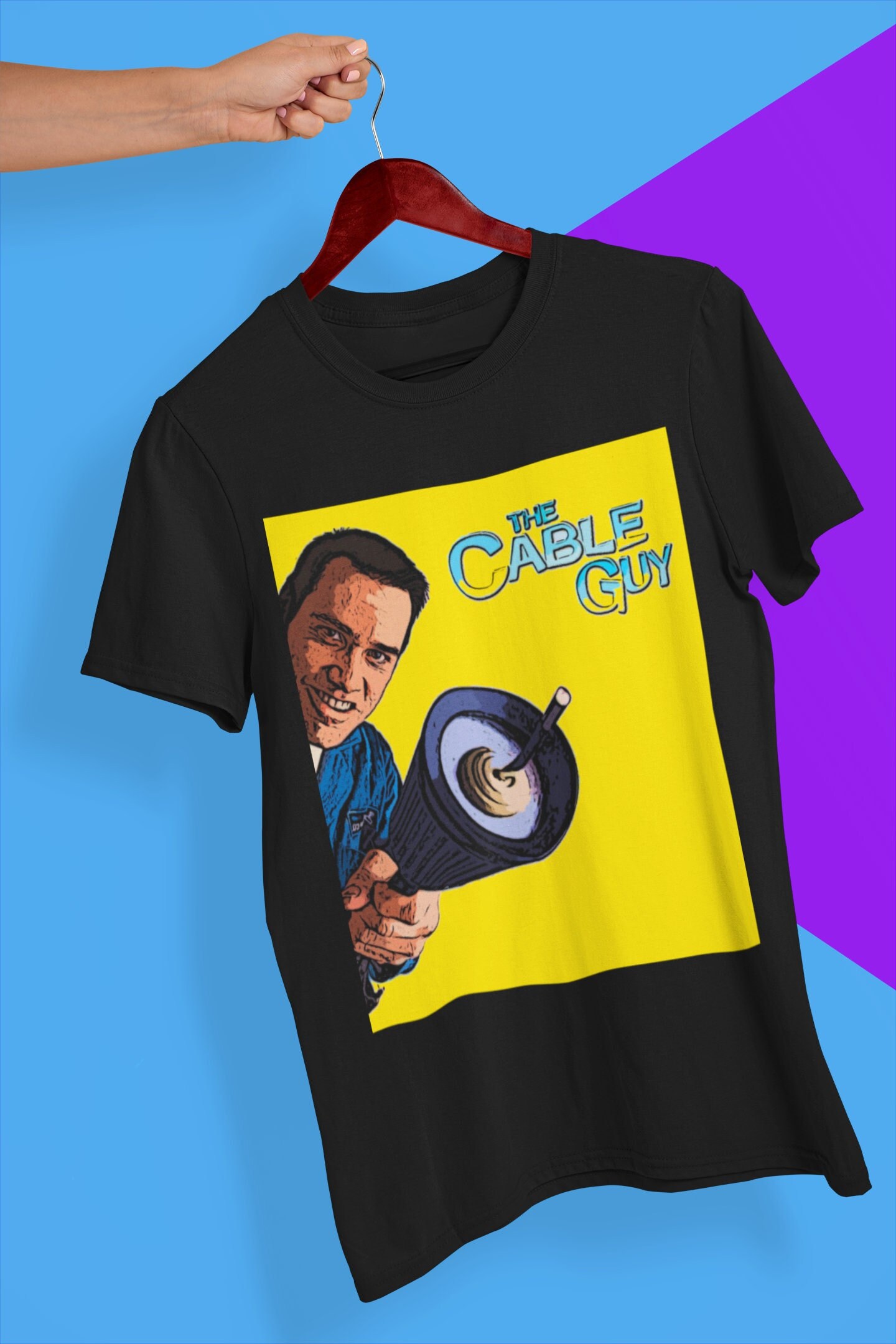 Yellow Retro The Cable Guy Halloween Unisex T-Shirt