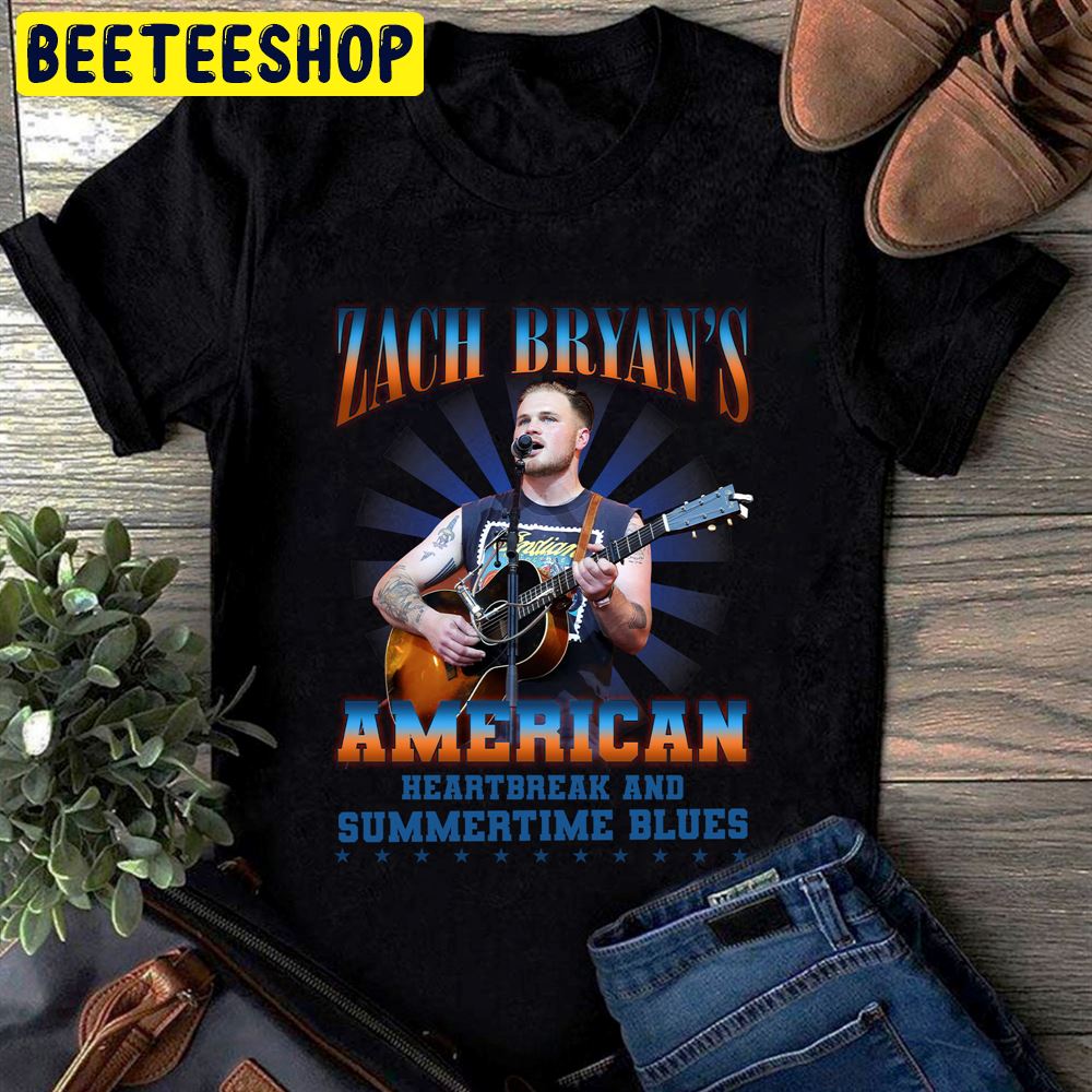 Zach Bryan’s American Heartbreak And Summertime Blue Tour 2022 Unisex T-Shirt