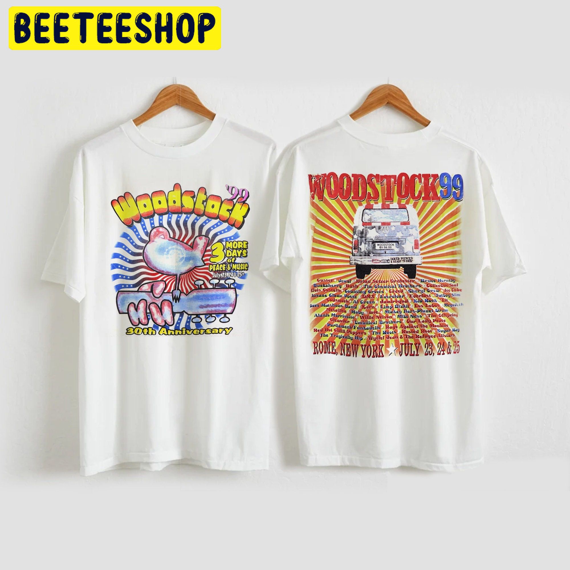 30th Anniversary Trainwreck Woodstock 99 Double Side Unisex Shirt