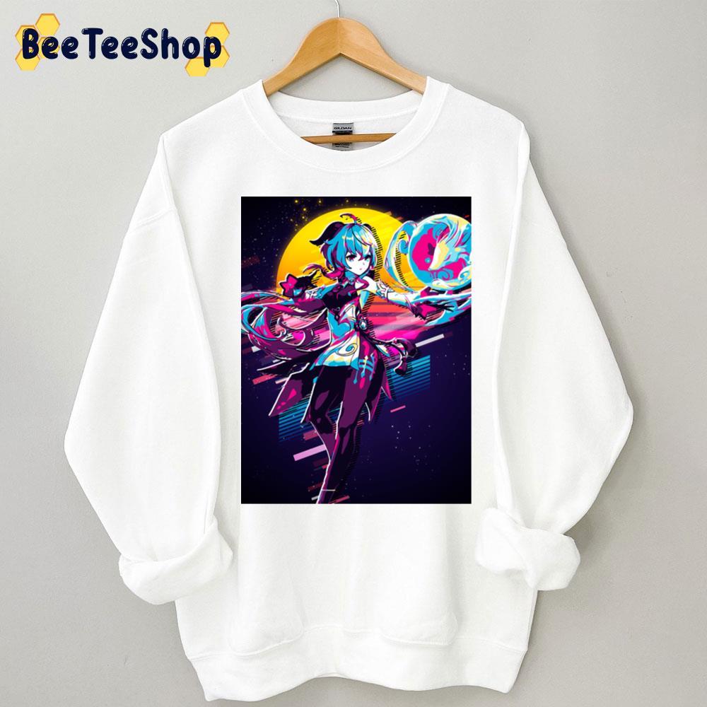 80s Retro Ganyu Genshin Impact Game Trending Unisex Sweatshirt