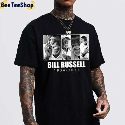 Black White Art Rip Bill Russell 1934 2022 Unisex T-Shirt