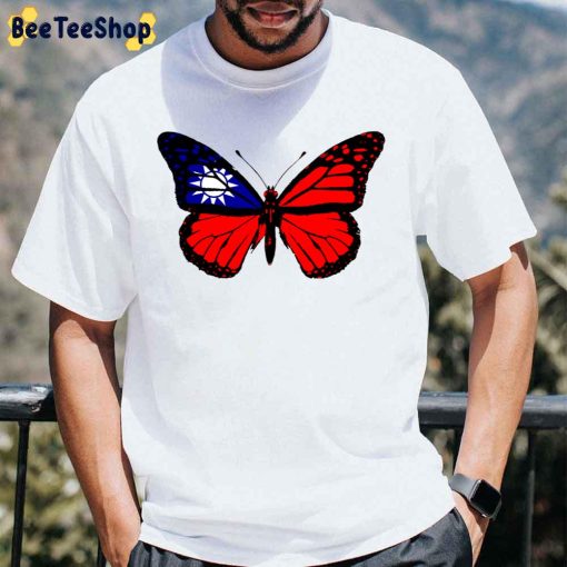 Taiwan Monarch Butterfly Flag Of Taiwanese To Celebrate Taiwan Independence Unisex T-Shirt