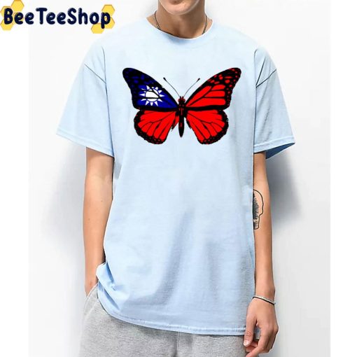 Taiwan Monarch Butterfly Flag Of Taiwanese To Celebrate Taiwan Independence Unisex T-Shirt
