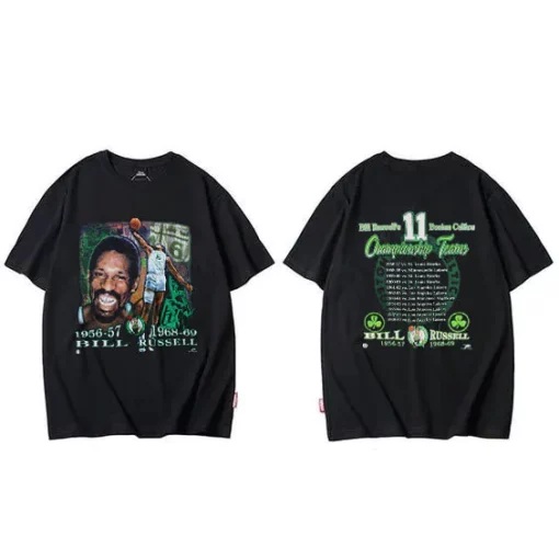 Vintage RIP Bill Russell 90s Basketball Pro Player Unisex T-Shirt