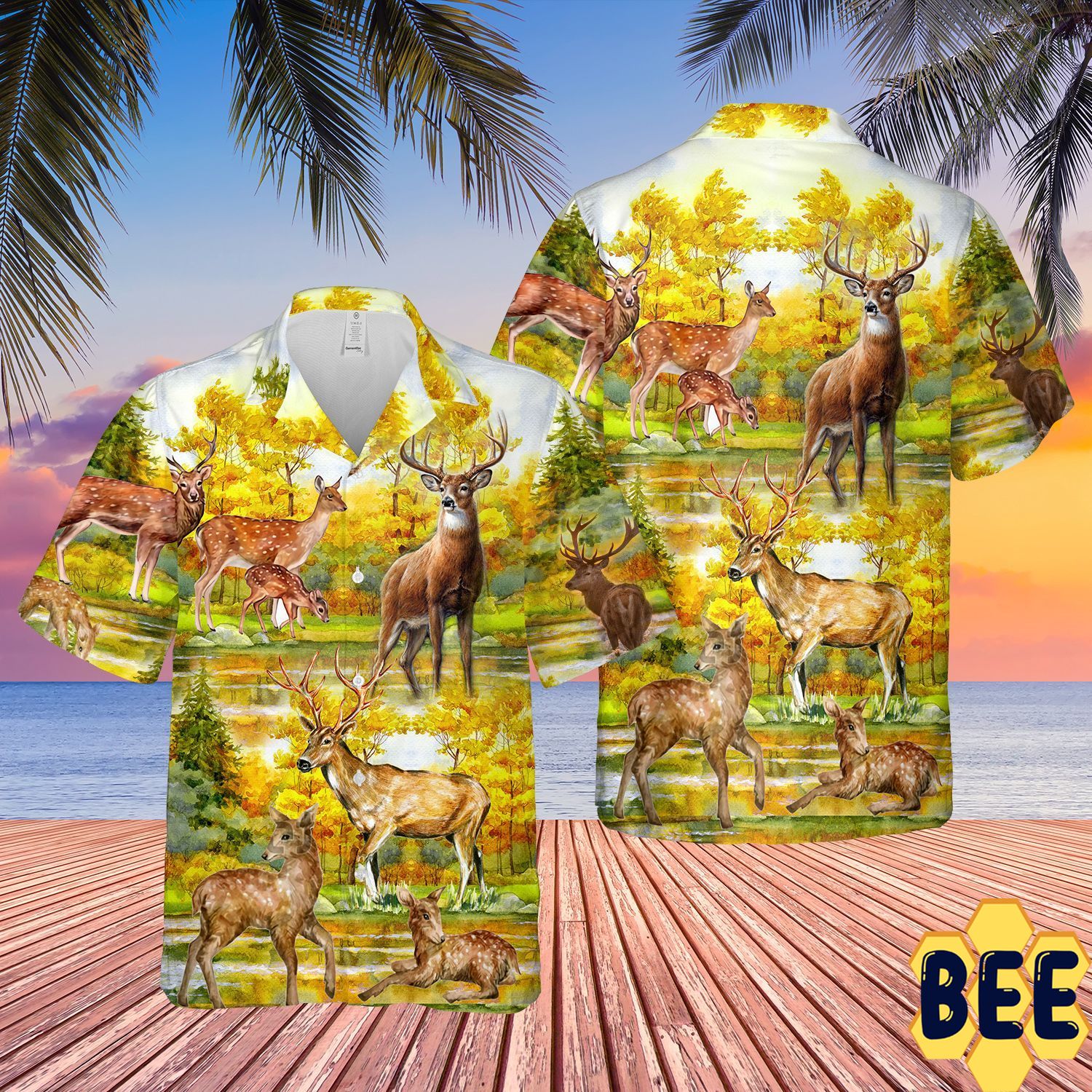 A Beautiful Summer With Deer Trending Hawaiian Shirt