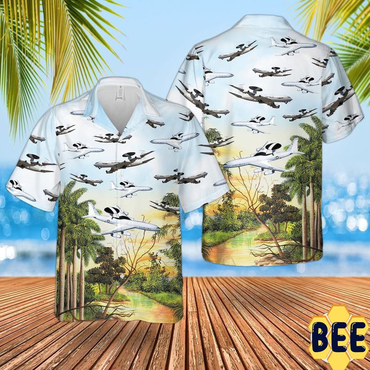 Air Force Boeing E-3 Sentry Trending Hawaiian Shirt