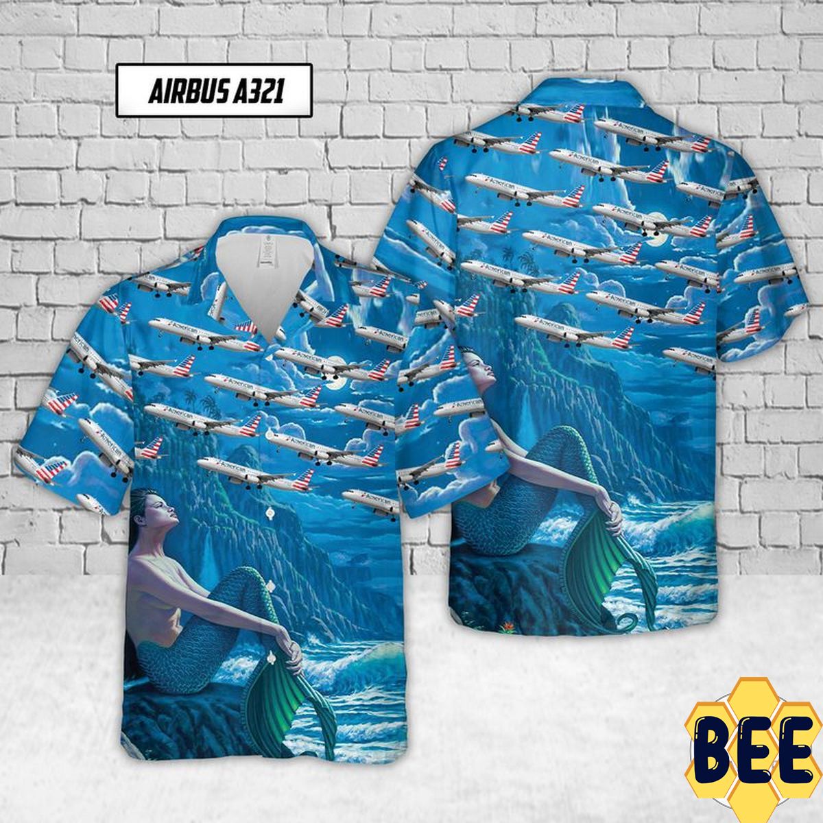 Airbus A321 American Airlines Trending Hawaiian Shirt