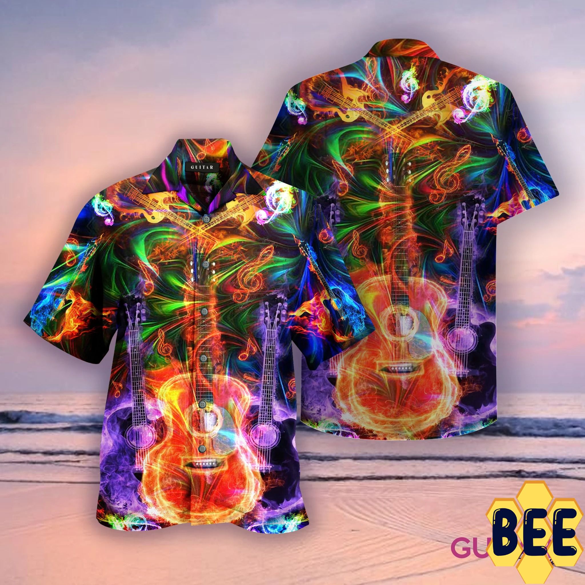 Amazing Guitar Retro Art Trending Hawaiian Shirt