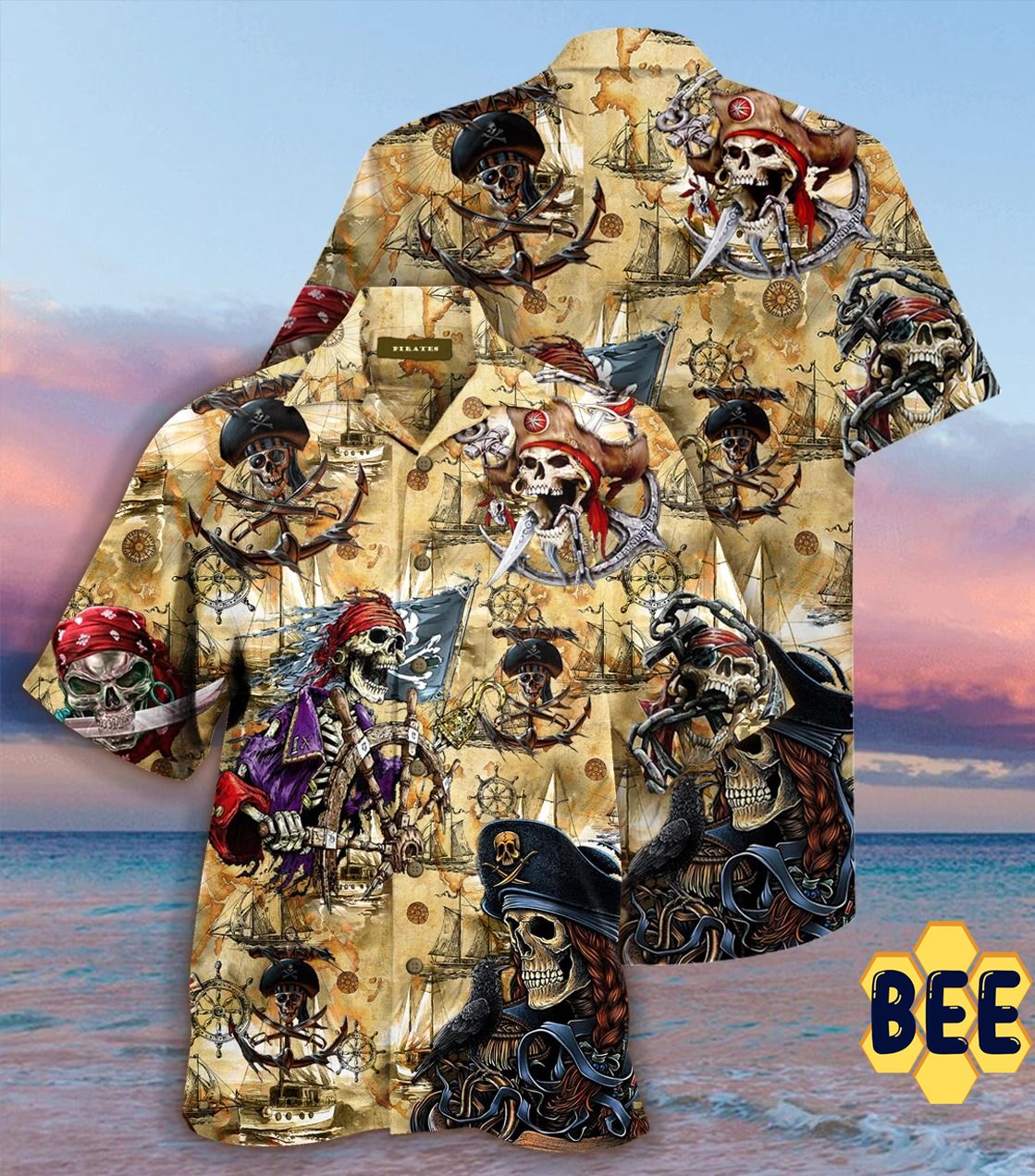 Amazing Pirate Skull Trending Hawaiian Shirt