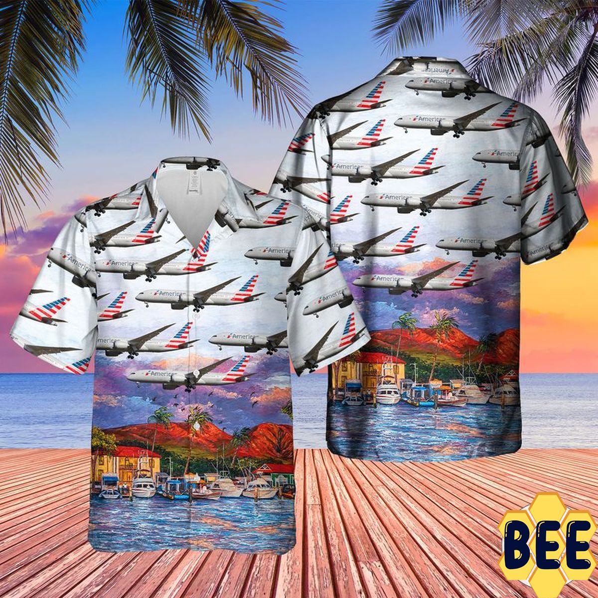 American Airlines Boeing 787-8 Dreamliner Trending Hawaiian Shirt