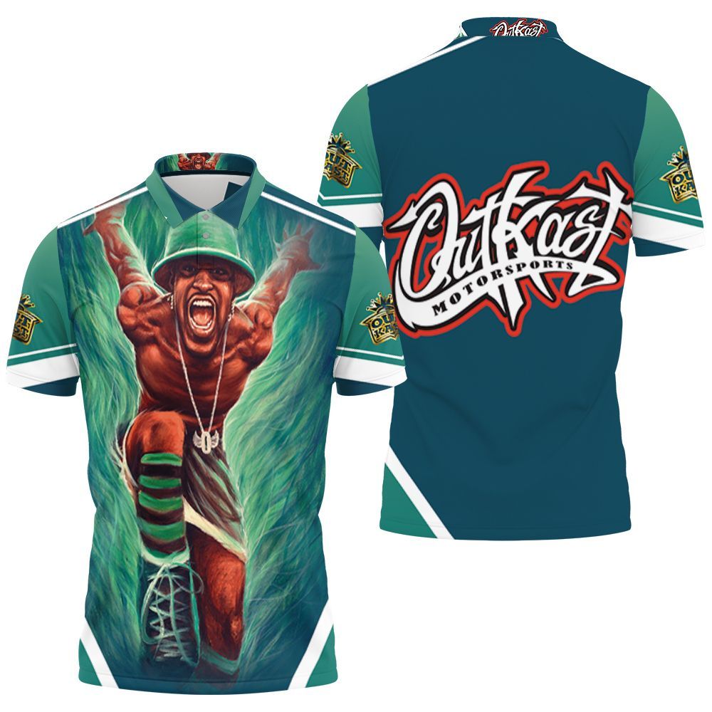 Andre 3000 Outkast Green 3D All Over Print Polo Shirt