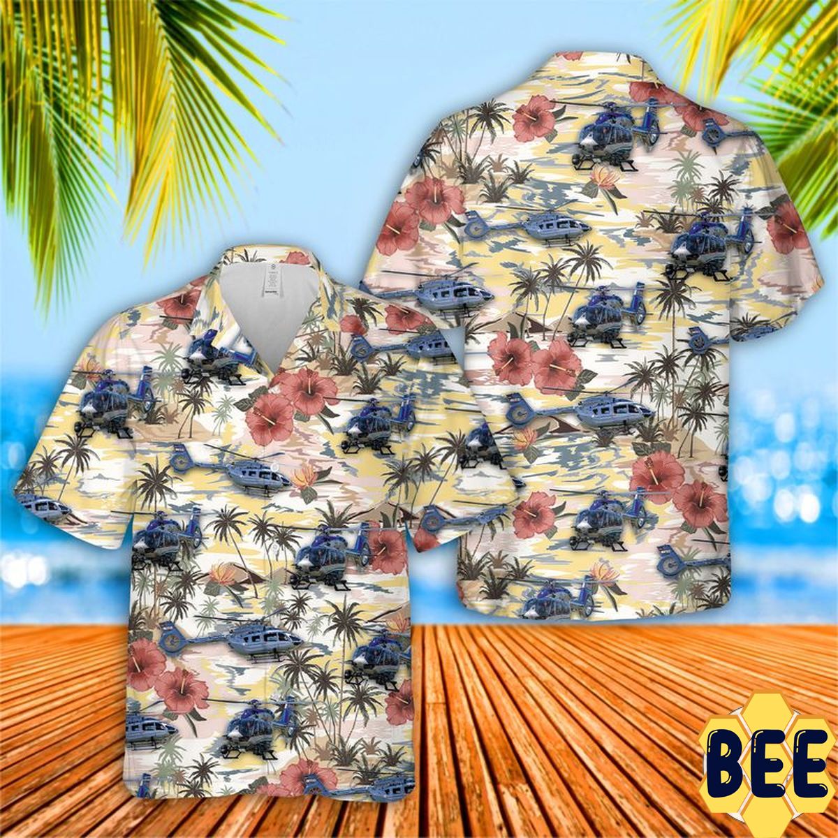 Art Airbus Helicopters Trending Hawaiian Shirt