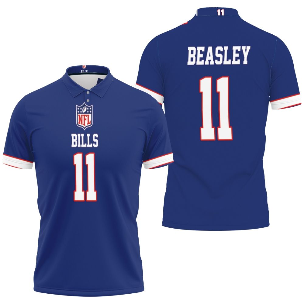 Art Buffalo Bill Cole Beasley 11 Nfl Blue Jersey Inspired Style 3D All Over Print Polo Shirt