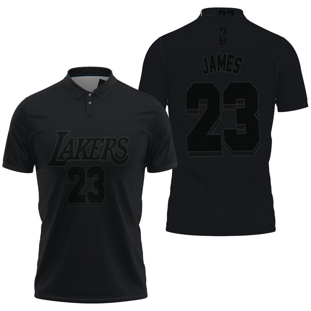 Art Lebron James Los Angeles Lakers Mvp Black 2019 Jersey Inspired Style 3D All Over Print Polo Shirt