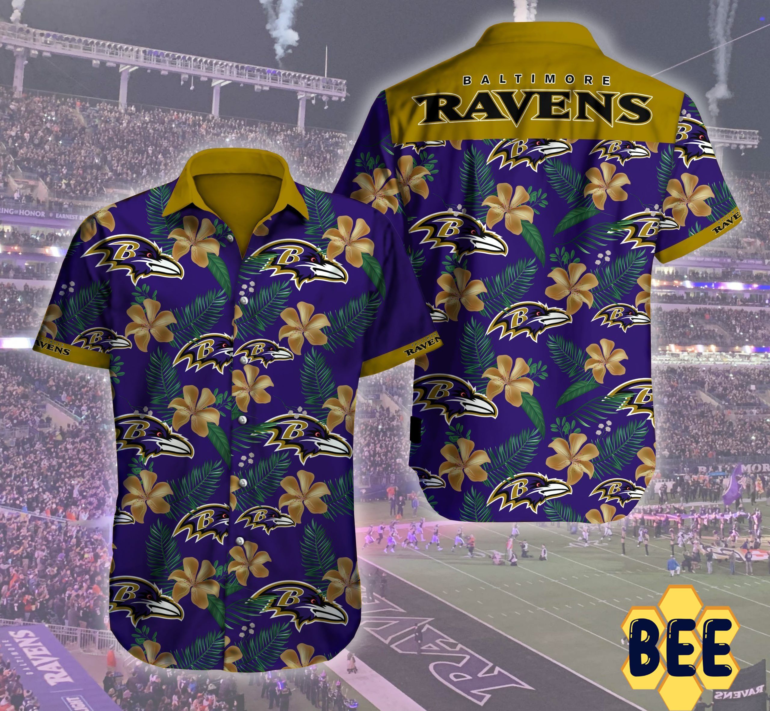 Art Logo Baltimore Ravens Nfl Trending Hawaiian Shirt