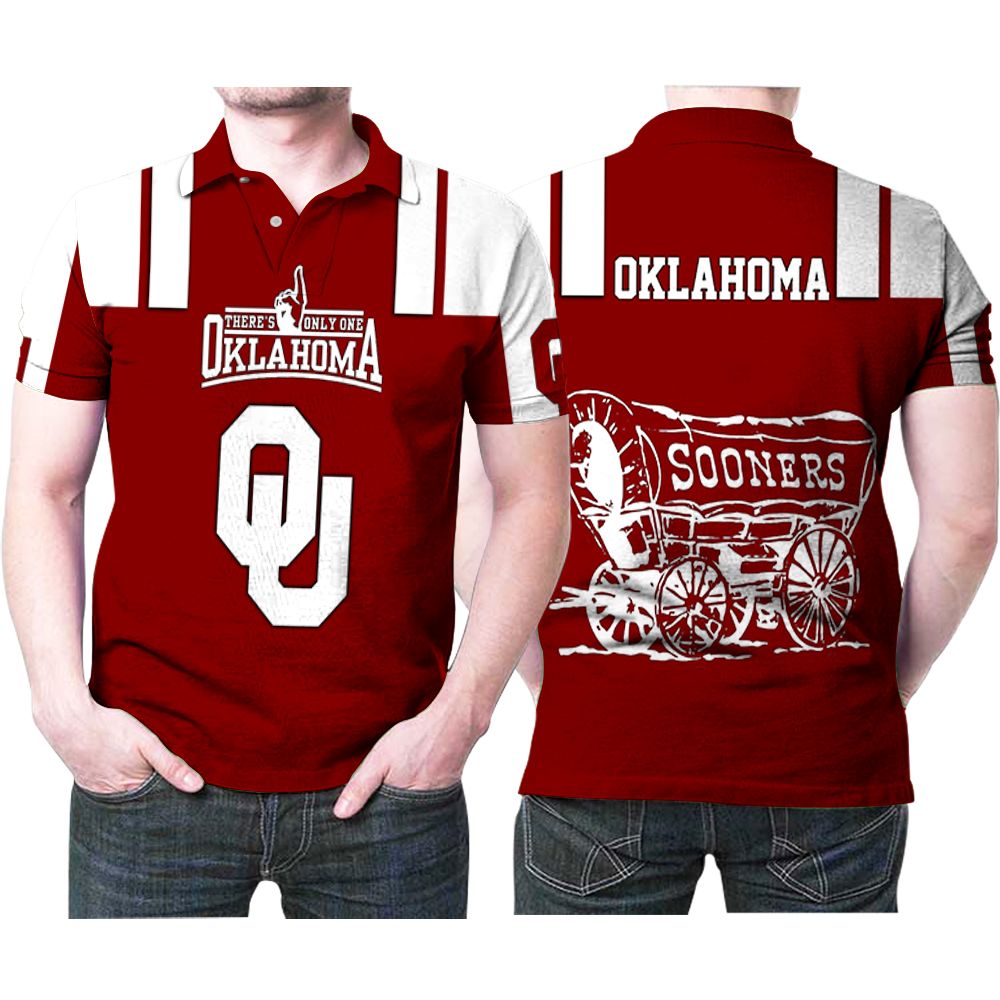 Art Oklahoma Sooner There Is Only One Oklahoma Sooners  Printed 3D All Over Print Polo Shirt