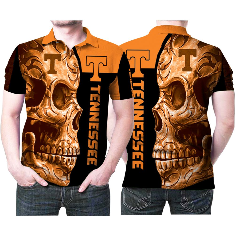 Art Tennessee Volunteers Ncaa Sugar Skull Flower Patterns 3D All Over Print Polo Shirt