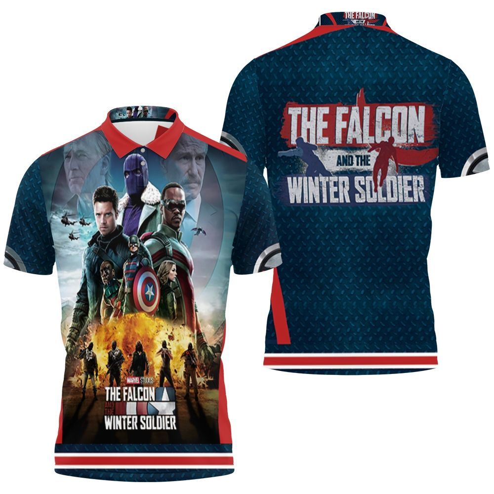 Art The Falcon And The Winter Soldier Action 3D All Over Print Polo Shirt