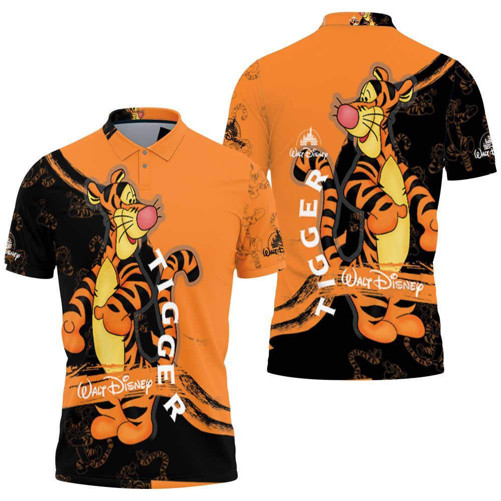 Art Tigger Winnie The Pooh 3D All Over Print Polo Shirt