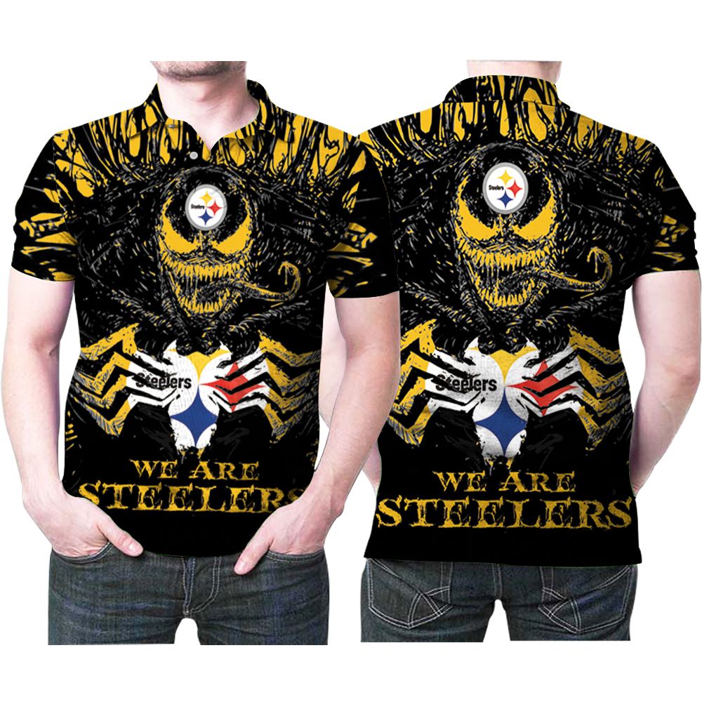 Art Venom We Are Pittsburgh Steelers Spider 3D All Over Print Polo Shirt