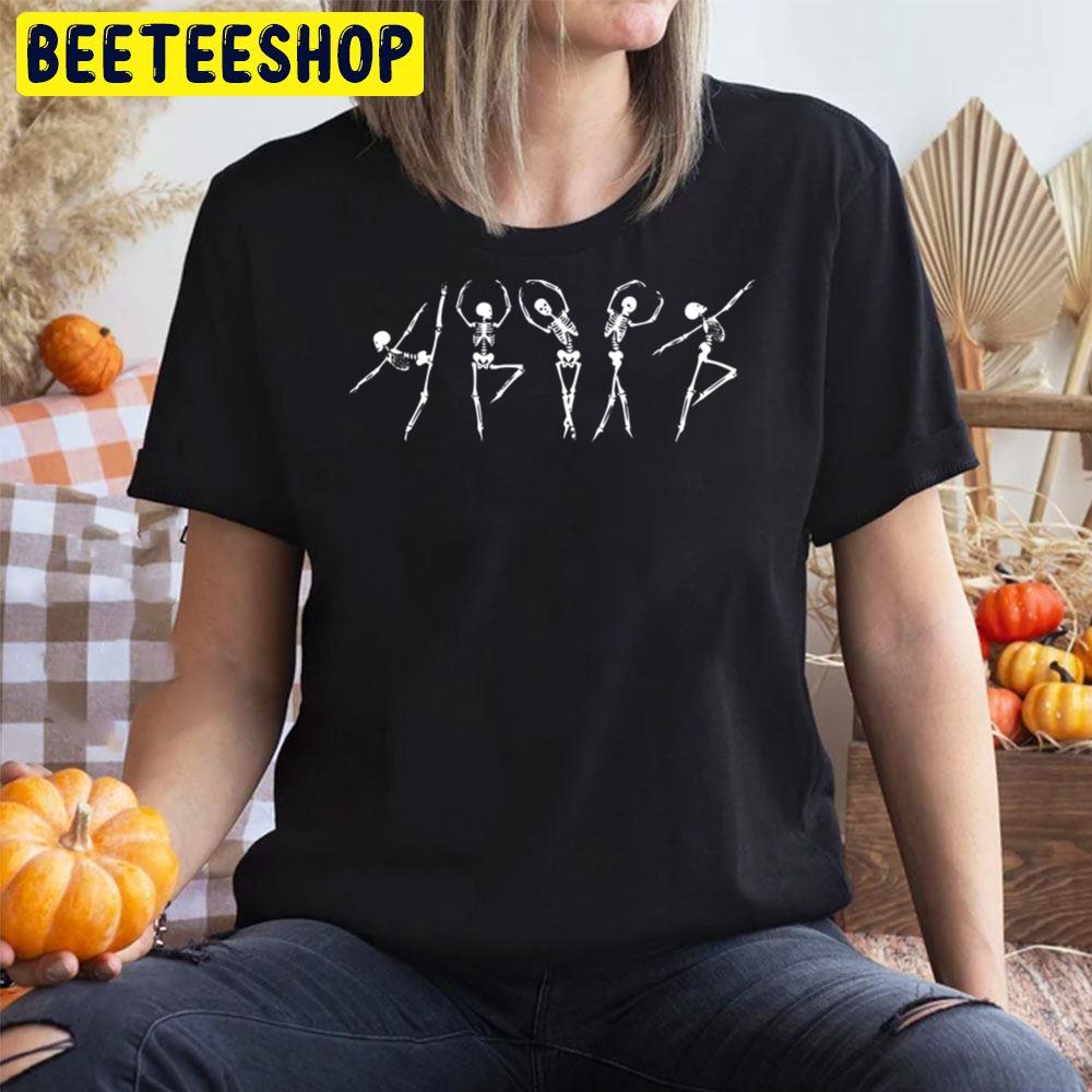 Ballet Dancing Skeletons Halloween Trending Unisex T-Shirt