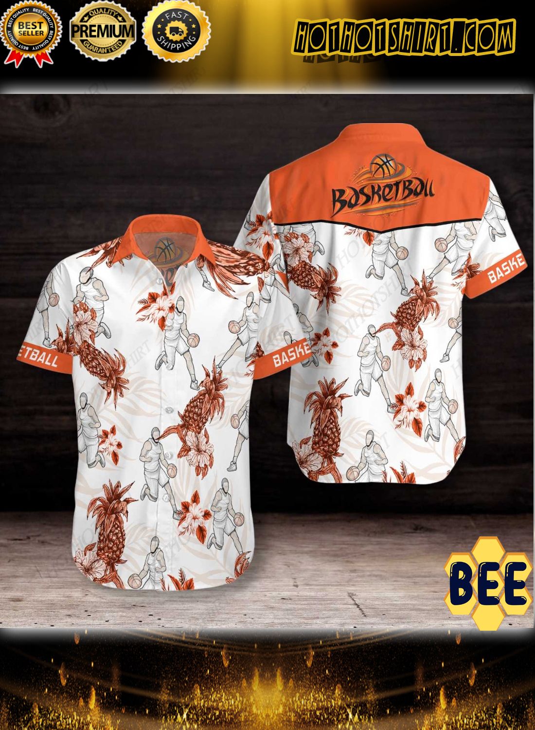 Basketball Pineapple Trending Hawaiian Shirt