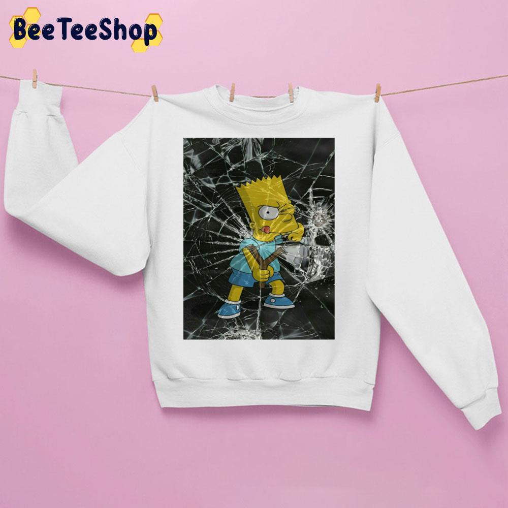 Bat Simpson Broke The Glass Unisex Sweatshirt