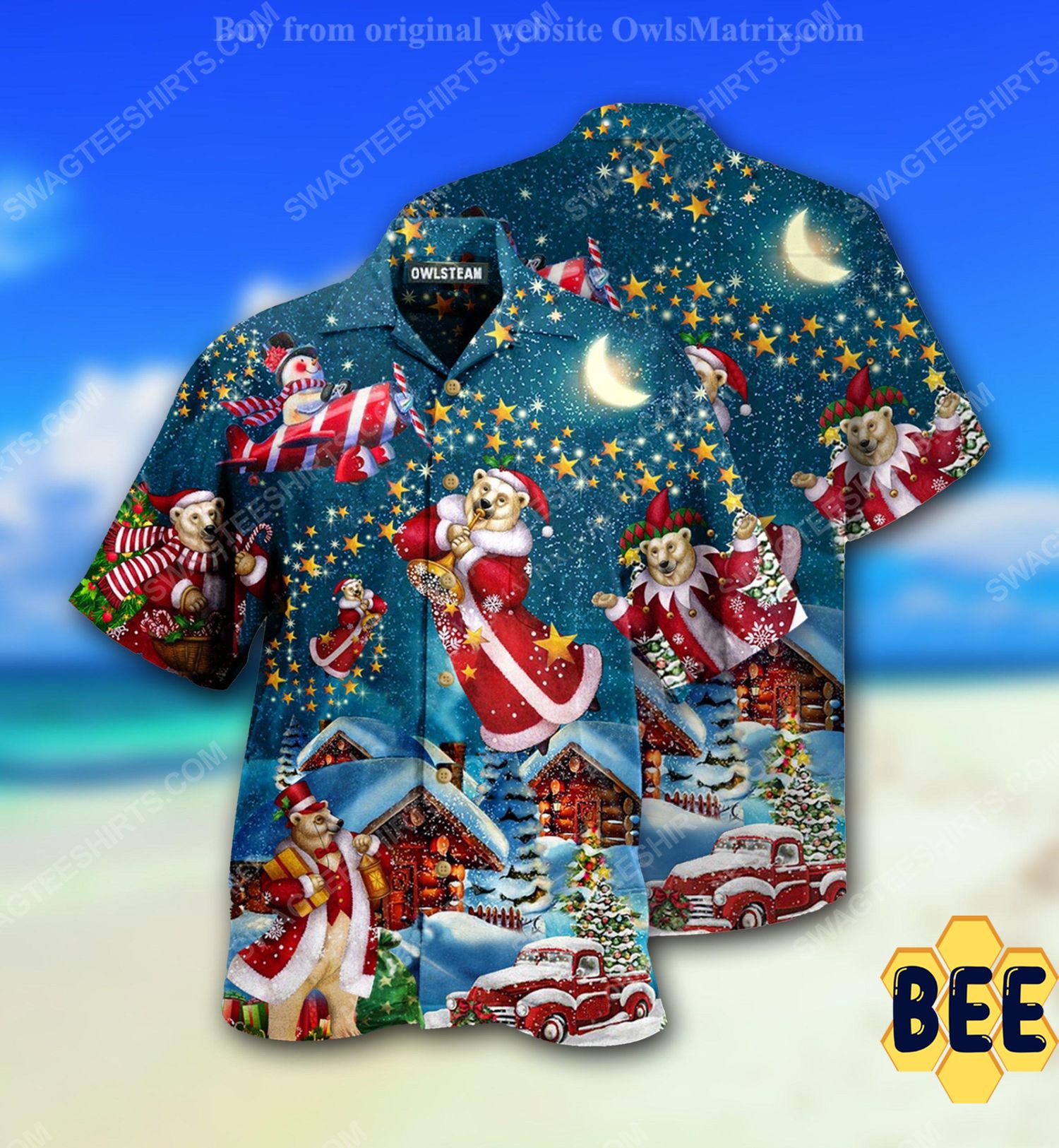 Bear Santa And Merry Christmas Trending Hawaiian Shirt