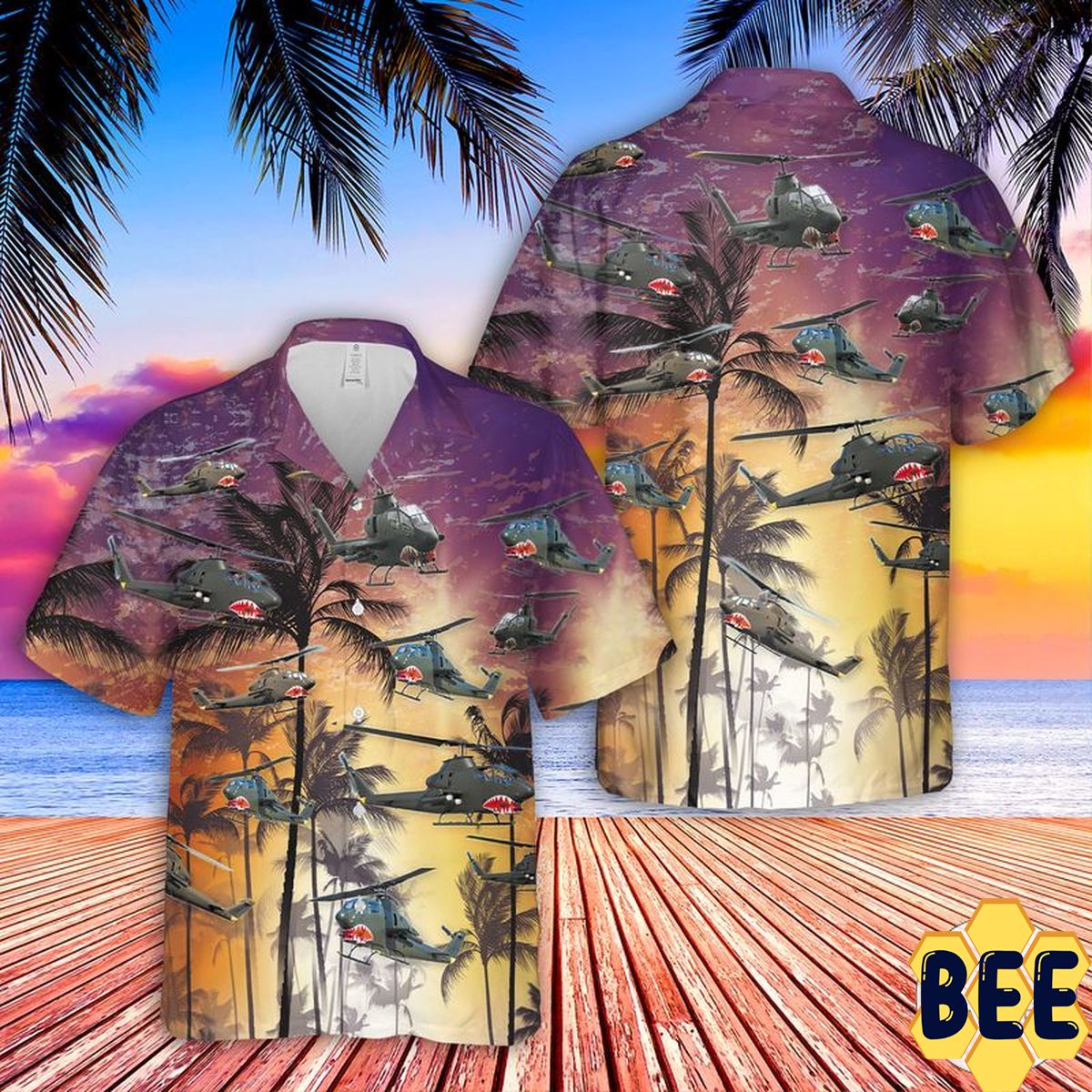 Bell Ah-1 Cobra Tropical Trending Hawaiian Shirt