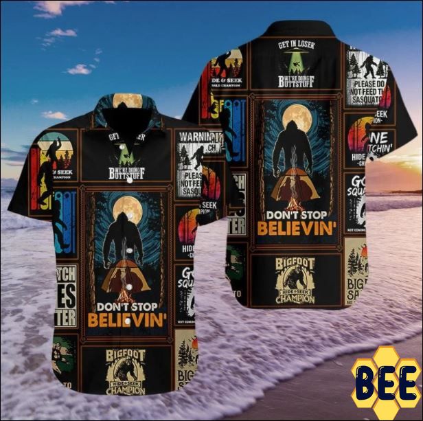 Bigfoot Don’t Stop Believin’ Trending Hawaiian Shirt