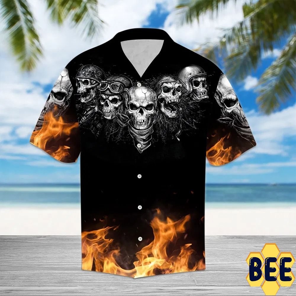 Biker Skull Trending Hawaiian Shirt