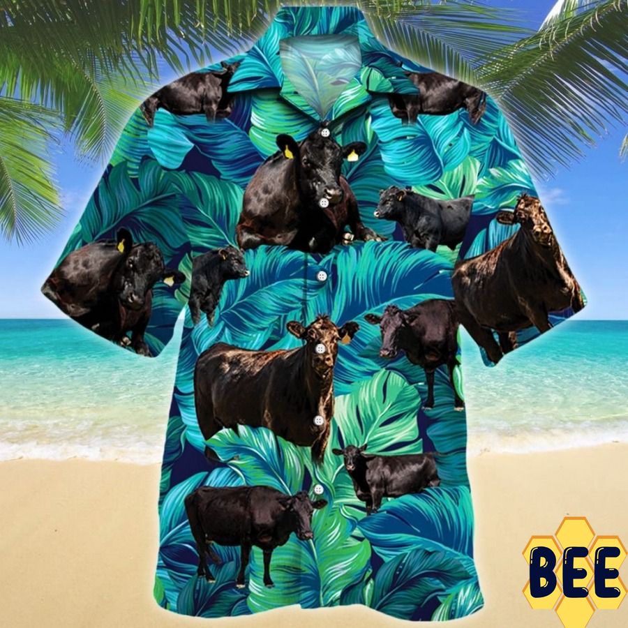 Black Angus Cattle Lovers Trending Hawaiian Shirt