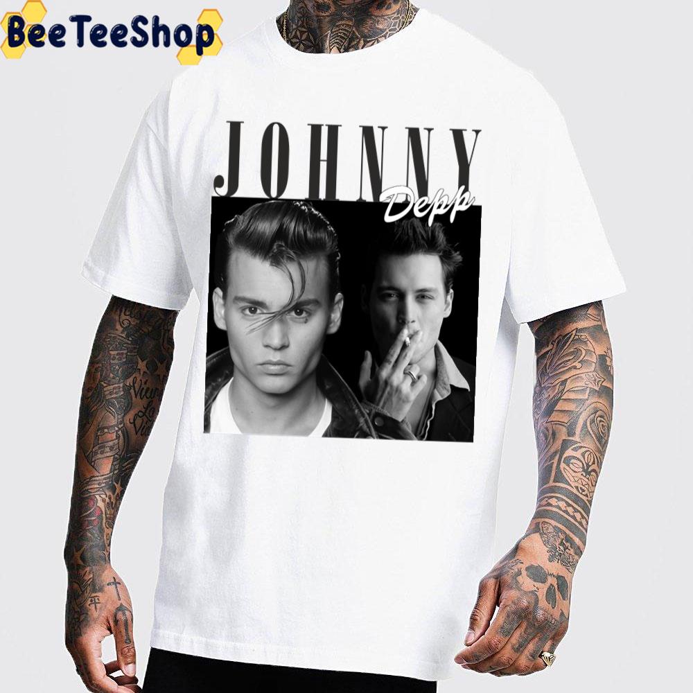 Black White Art Johnny Depp Unisex T-Shirt