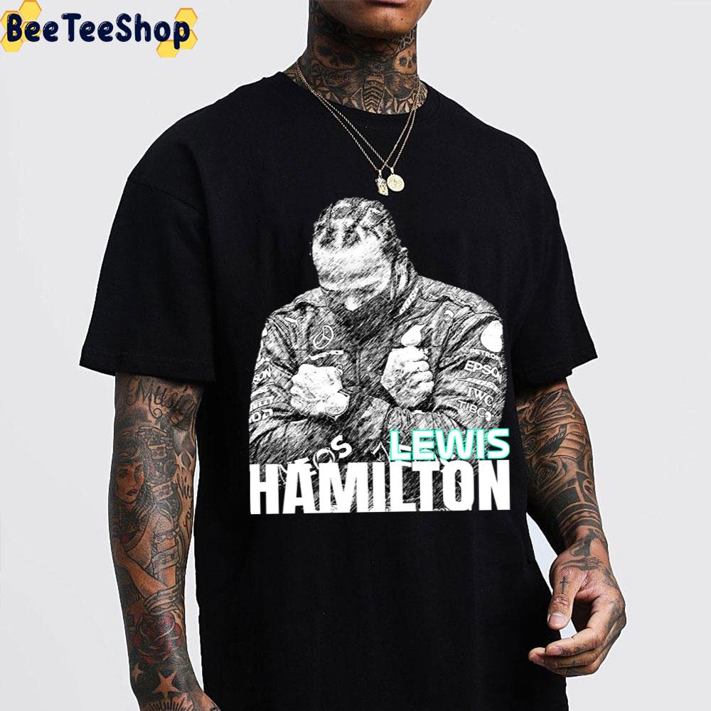 Black White Art Lewis Hamilton Racing Trending Unisex T-Shirt