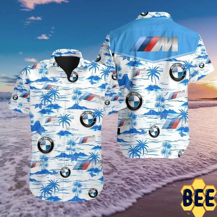 Bmw Logo Tropical Flower Trending Hawaiian Shirt