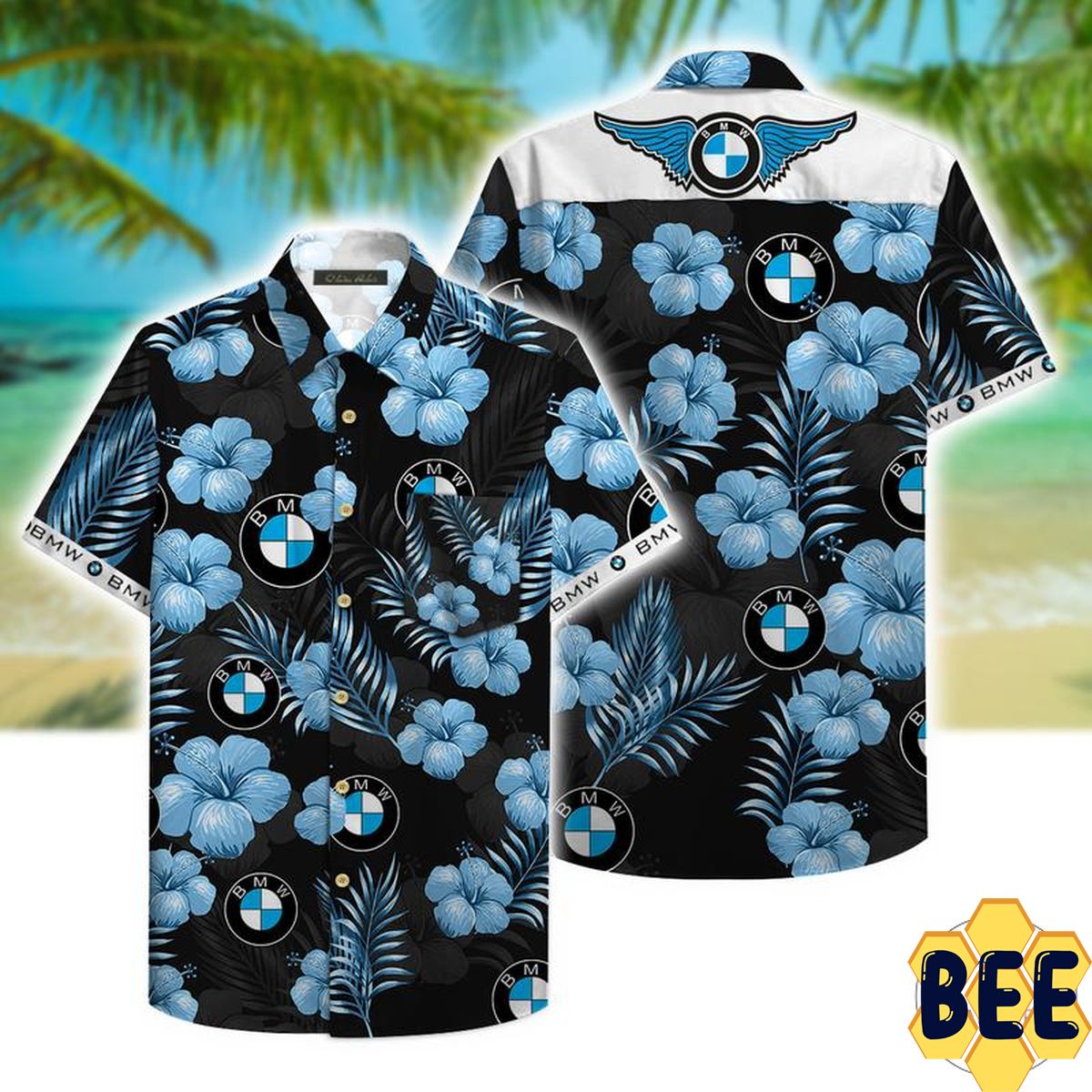 Bmw Tropical Pattern Trending Hawaiian Shirt