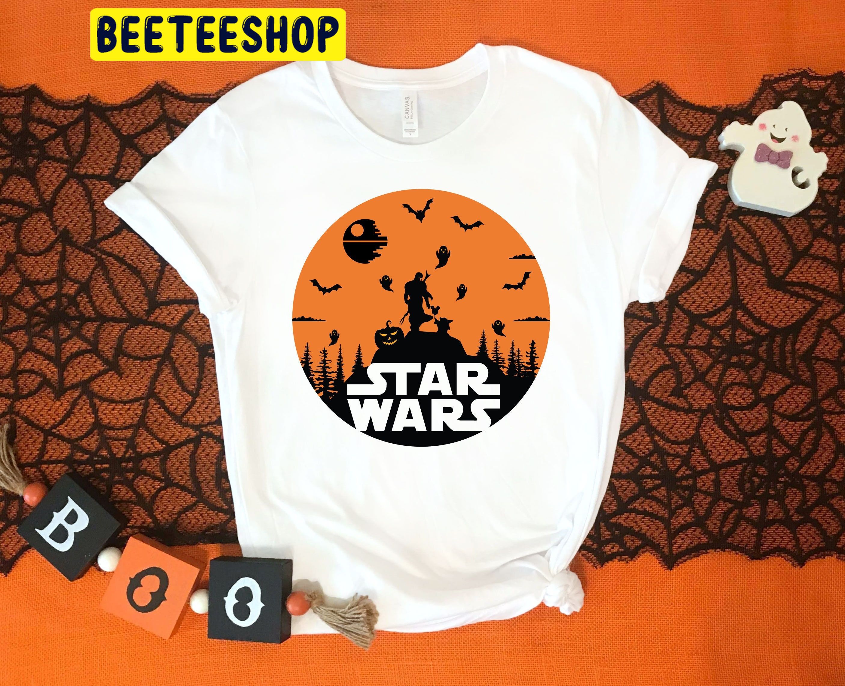 Boo Baby Yoda Star Wars Disney Halloween Unisex T-Shirt