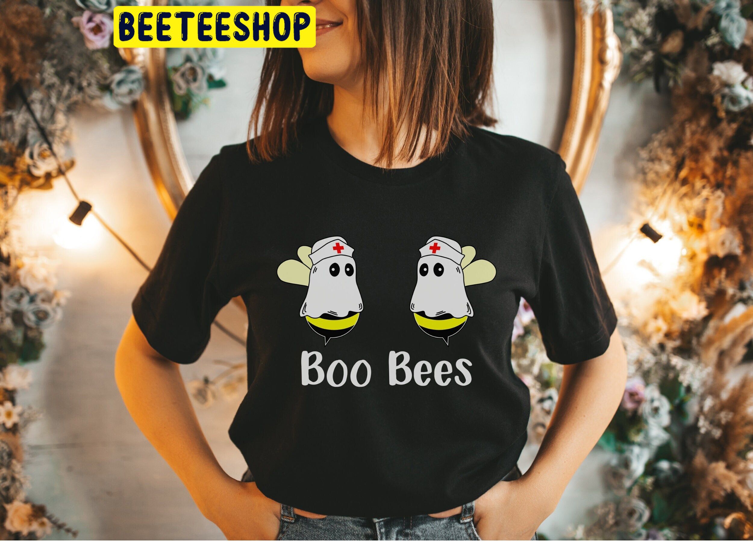 Boo Bees Nurse Halloween Trending Unisex Shirt