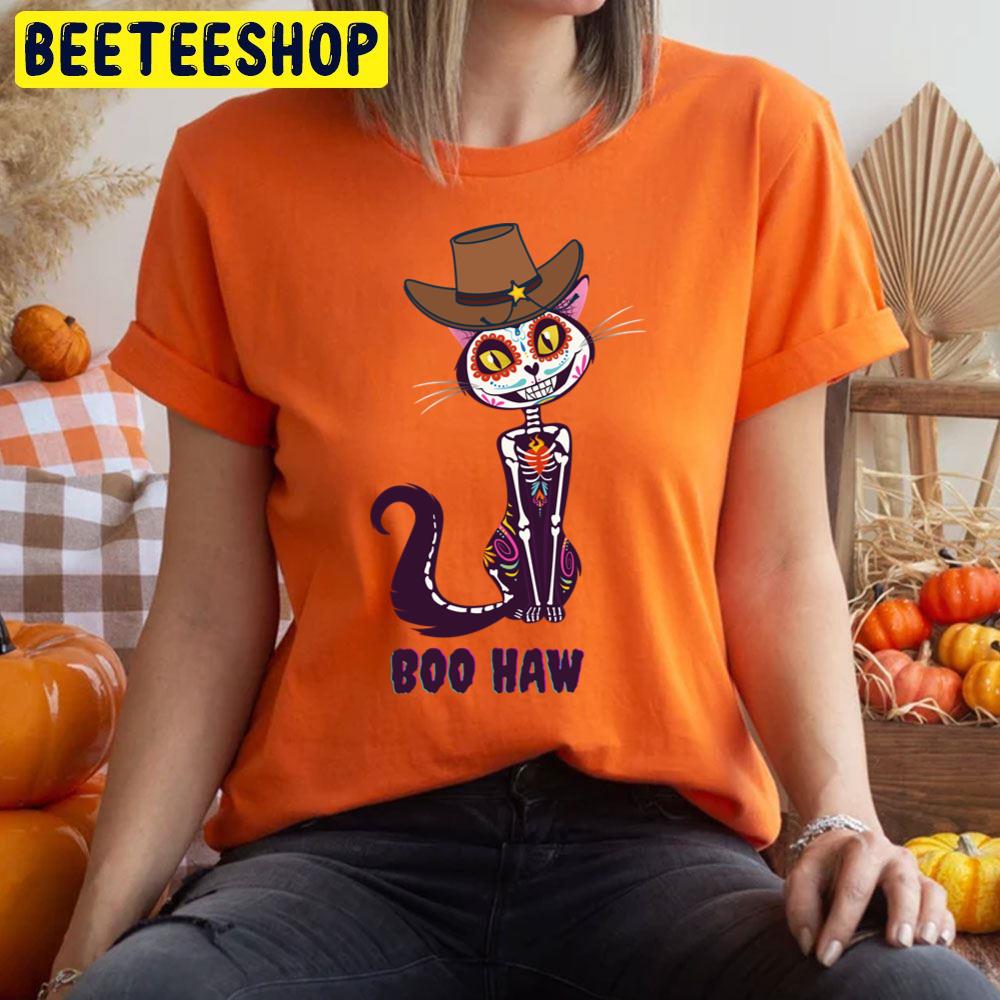 Boo Haw Cat Halloween Trending Unisex T-Shirt