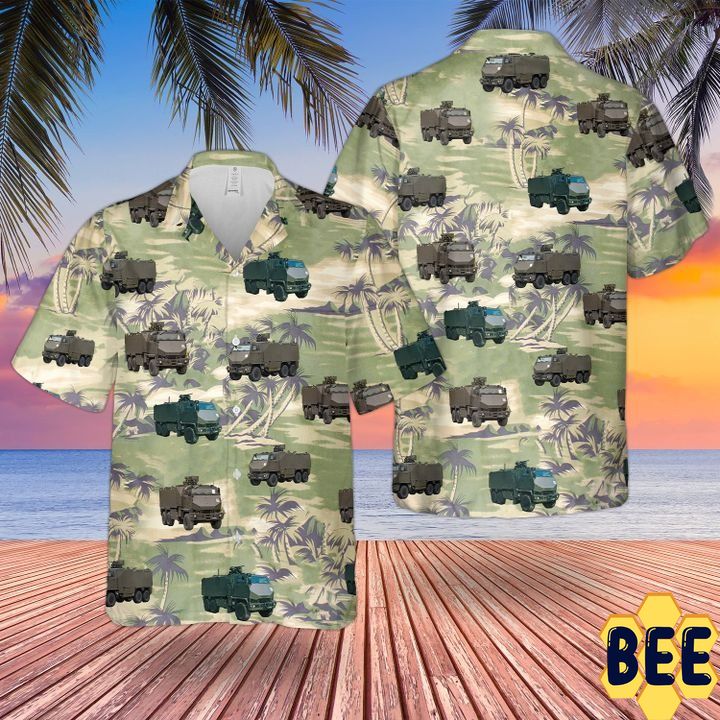 Bristish Army Mowag Duro All Terrain Truck Trending Hawaiian Shirt