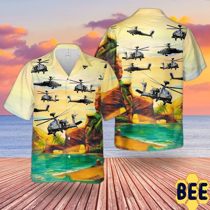 Bristish Army Westland Wah 64 Apache Trending Hawaiian Shirt