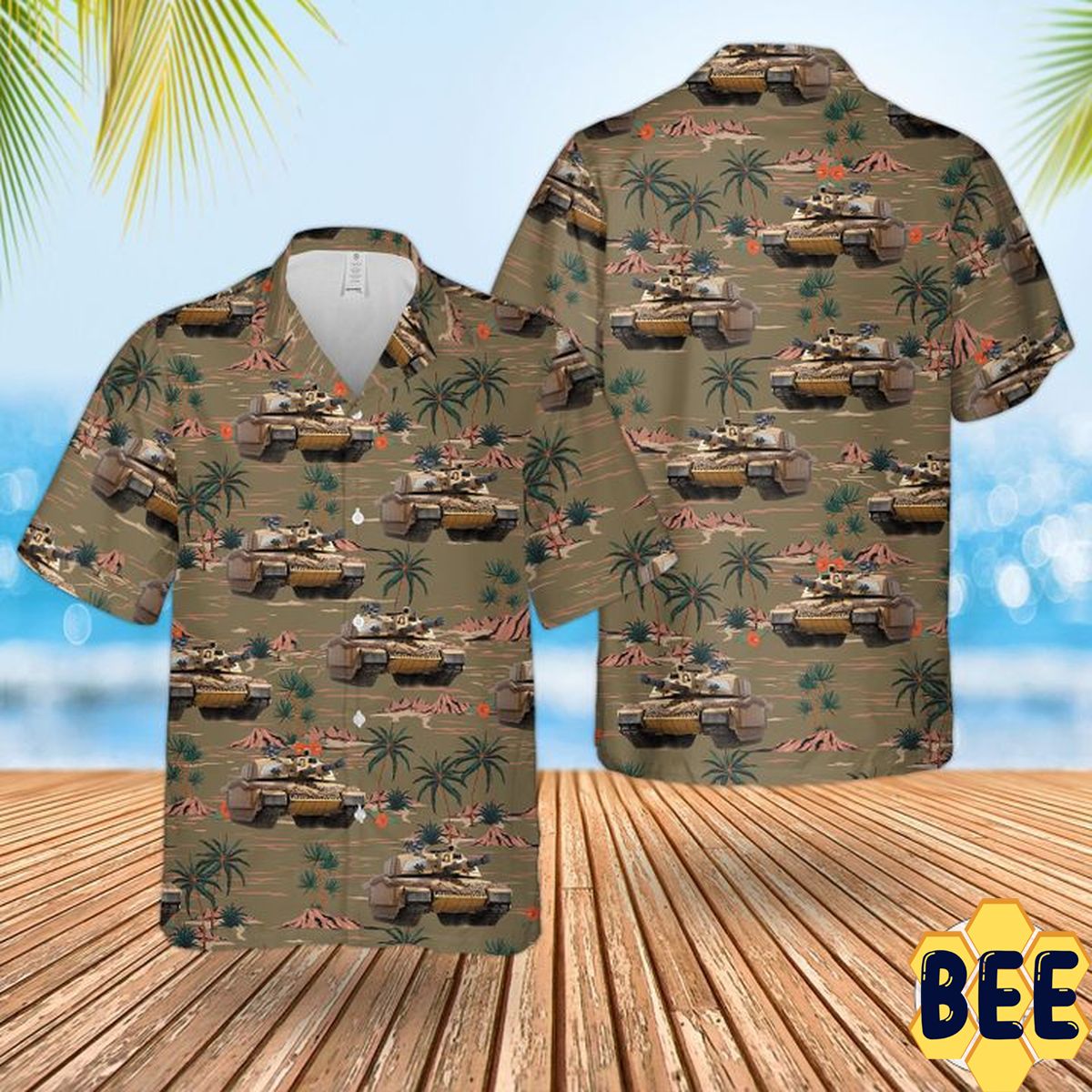 British Army Challenger 2 Combat Vehicle Trending Hawaiian Shirt