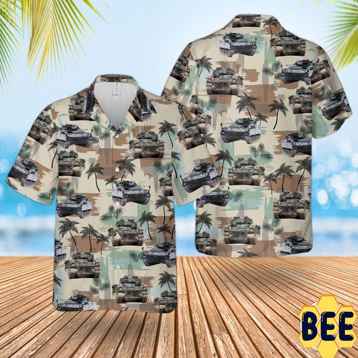 British Army Warrior Tracked Armoured Vehicle Trending Hawaiian Shirt