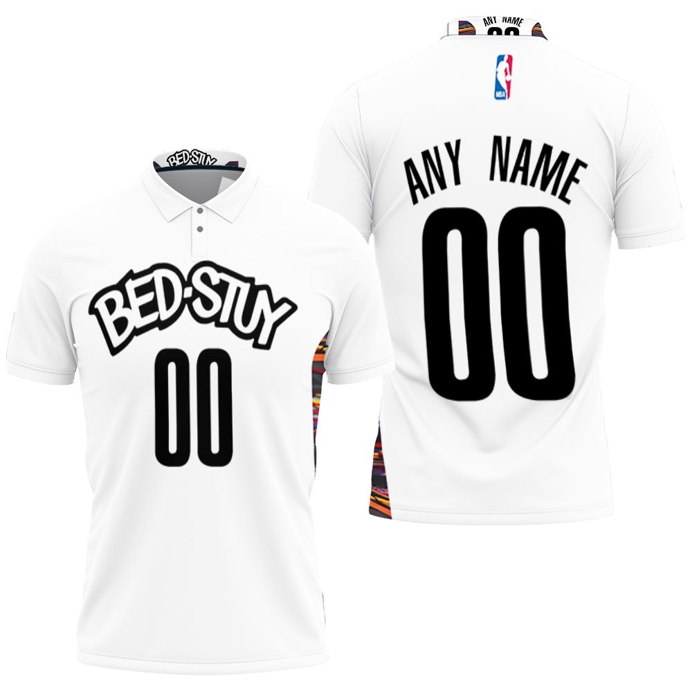 Brooklyn Nets Nba Basketball Team Logo 2020 City Edition New Arrival White  Brooklyn Fans Polo Shirt