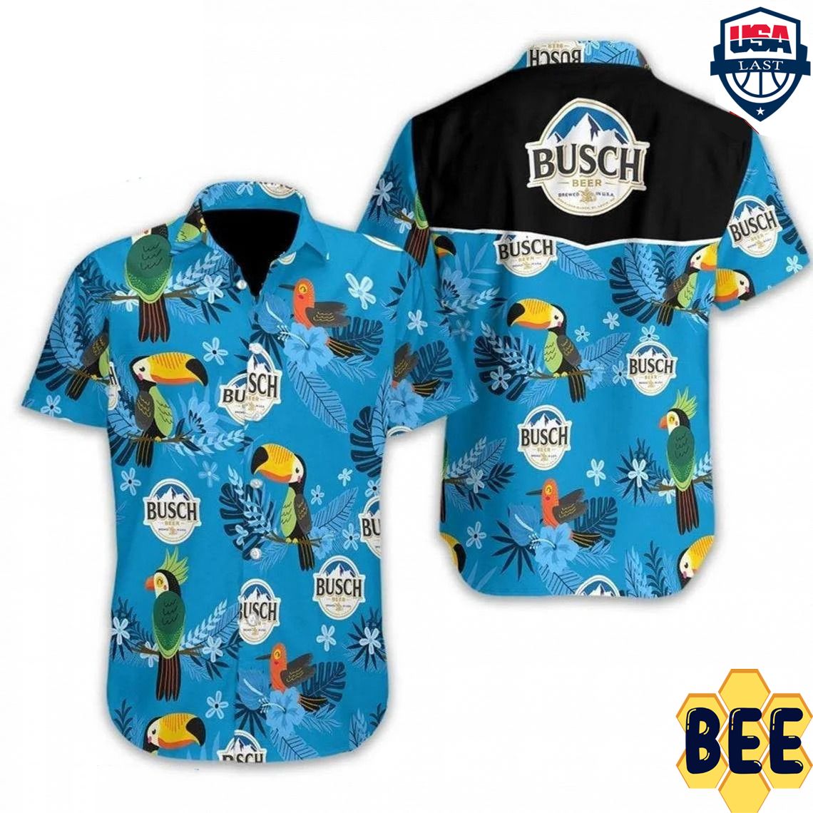 Busch Light Beer Aloha Tropical Flower Trending Hawaiian Shirt