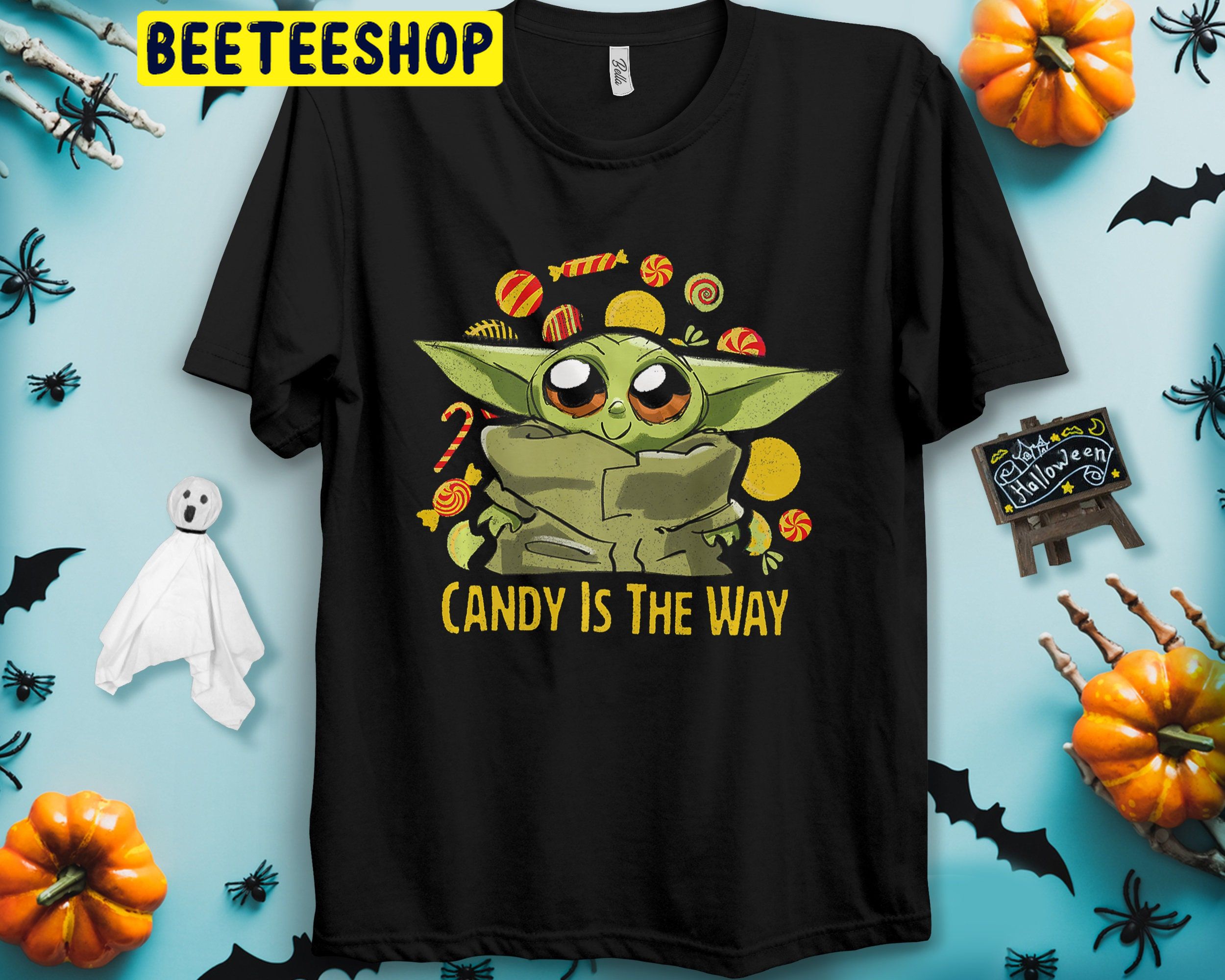 Candy Is The Way Baby Yoda Star Wars The Mandalorian Halloween Unisex T-Shirt